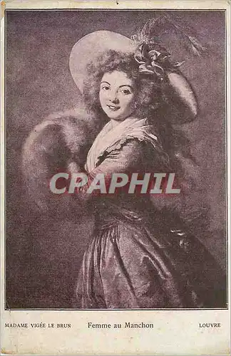 Cartes postales Madame vigee le Brun Femme au Manchon Louvre
