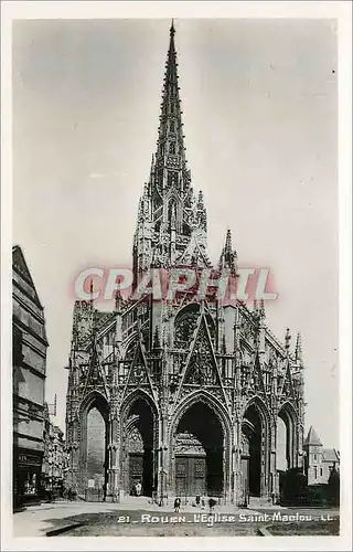 Moderne Karte Rouen l'Eglise Saint Maclou