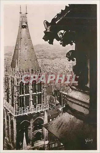 Moderne Karte Rouen (Seine Infre) La Tour Saint Romain