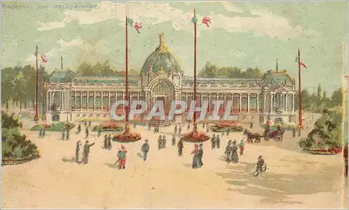 Cartes postales Carte transparente Paris