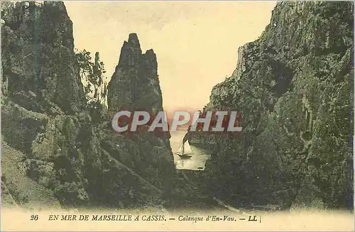 Ansichtskarte AK En Mer de Marseille a Cassis Calanque d'En Vau