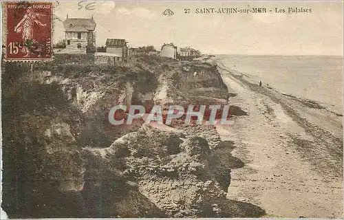 Ansichtskarte AK Saint Aubin sur Mer Les Falaises