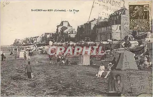 Ansichtskarte AK St Aubin sur Mer (Calvados) La Plage