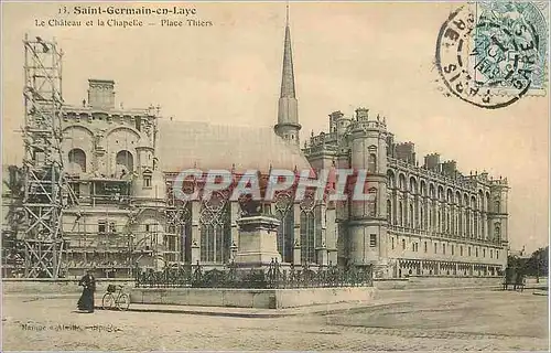 Cartes postales Saint Germain en Laye Le Chateau et la Chapelle Place Thiers