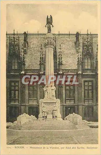 Ansichtskarte AK Rouen Monument de la Victoire par Real del Sarthe Sculpteur