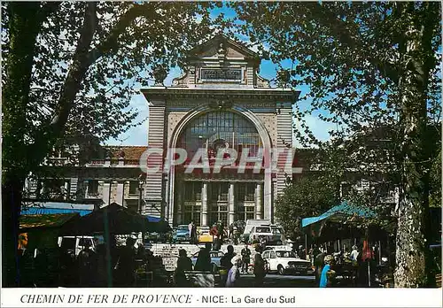 Moderne Karte Chemin de Fer de Provence Nice La Gare du Sud