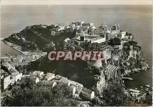 Cartes postales moderne Monte Carlo (Principaute) Le Rocher de Monaco vu de la Moyenne Corniche