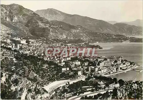 Cartes postales moderne Monte Carlo Vue generale Vers Roquebrune et la Grande Corniche