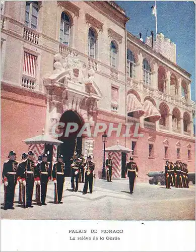 Moderne Karte Palais de Monaco La Releve de la Garde