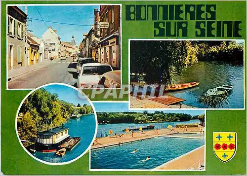 Cartes postales moderne Bonnieres sur Seine (Yvelines) Sa piscine Ses Bords de Seine