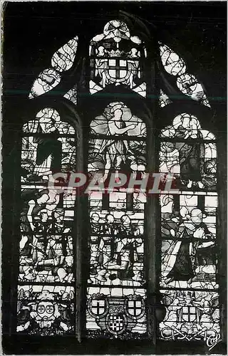 Cartes postales moderne Montmorency Vitrail (XVIe Siecle) avec Guillaume de Montmorency Fondateur de l'Eglise ses cinq f