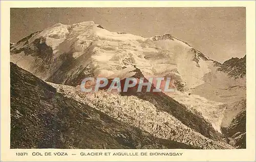 Moderne Karte Col de Voza Glacier et Aiguille de Bionnassay les Beaux sites de France