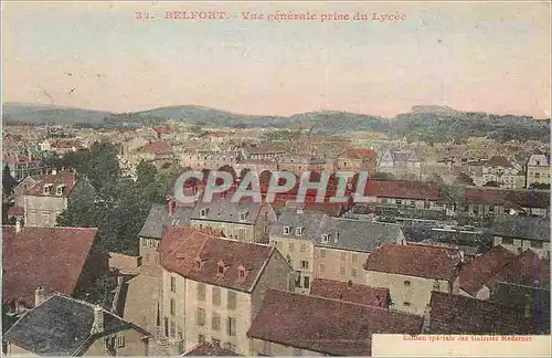 Cartes postales Belfort Vue generale prise du Lycee