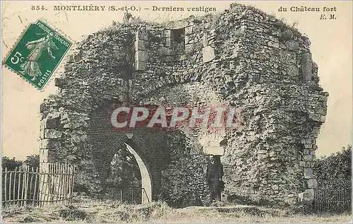 Ansichtskarte AK Montlhery (S et O) Derniers vestiges du Chateau fon