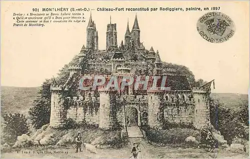 Cartes postales Montlhery (S et O) Chateau Fort reconstitue par Rodiggiero peintre en 1897