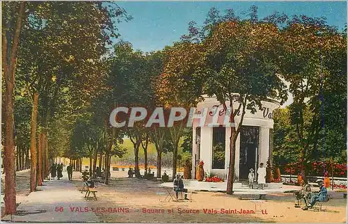 Cartes postales Vals Les Bains Square et Source Vals Saint Jean