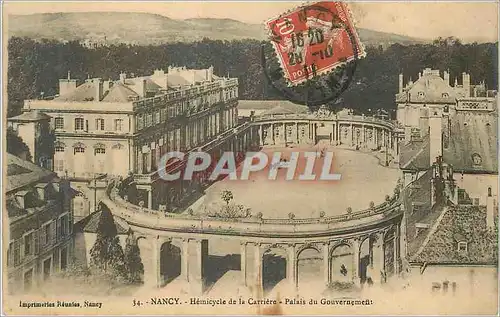 Cartes postales Nancy Hemicycle de la Carriere Palais du Gouvernement