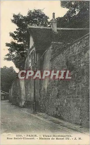 Cartes postales Paris Vieux Montmartre Rue Saint Vincent Maison de Henri IV