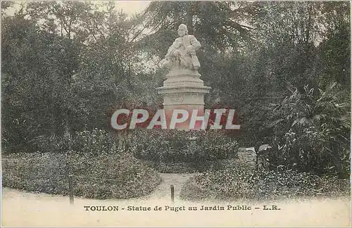 Cartes postales Toulon Statue de Puget au Jardin Public