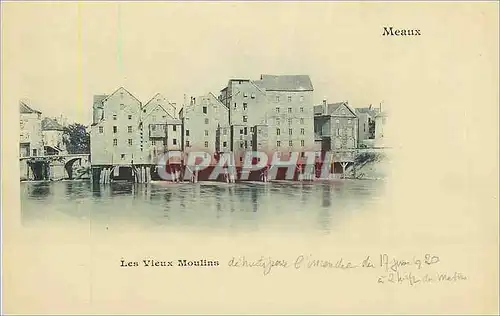 Cartes postales Meaux Les Vieux Moulins (carte 1900)