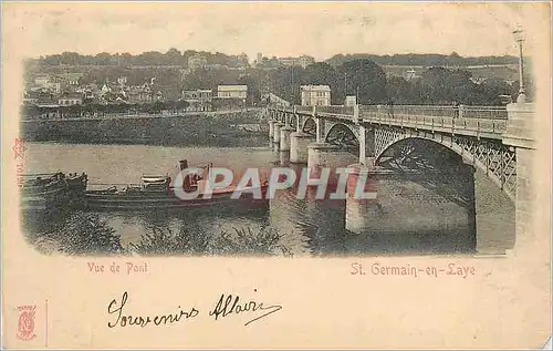 Cartes postales Vue de Pont St Germain en Laye Bateau