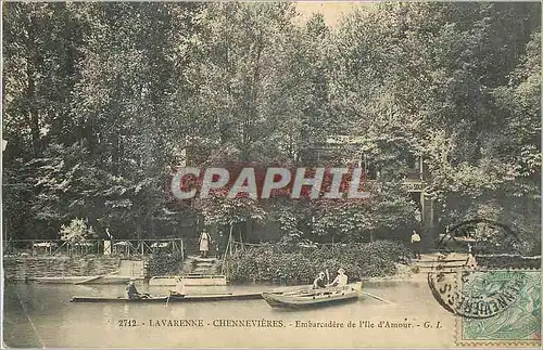 Cartes postales La Varenne Chennevieres Embarcadere de l'Ile d'Amour Bateaux