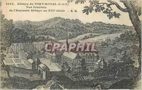Cartes postales Abbaye du Port Royal (S et O) Vue generale de l'Ancienne Abbaye au XVIe siecle