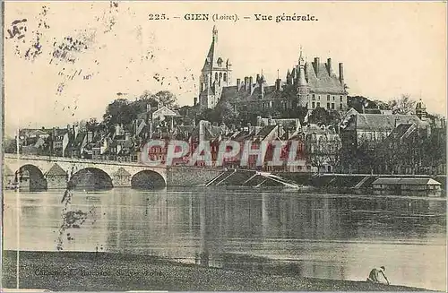 Ansichtskarte AK Gien (Loiret) Vue generale