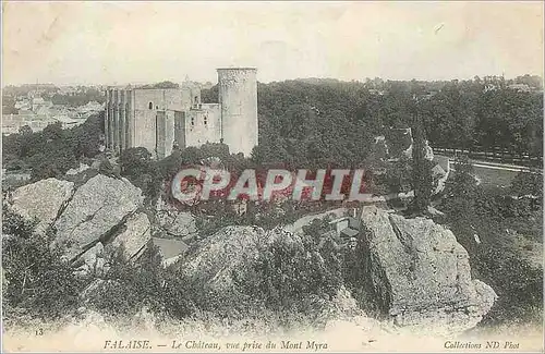 Ansichtskarte AK Falaise Le Chateau vue Prise du Mont Myra