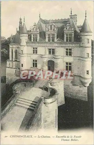 Cartes postales Chenonceaux Le Chateau Ensemble de la Facade Thomas Bobier