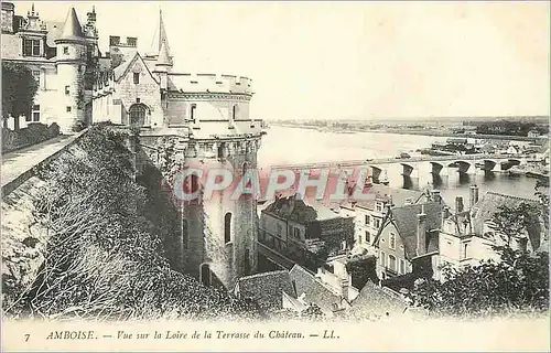 Cartes postales Amboise Vue sur la Loire de la Terrasse du Chateau