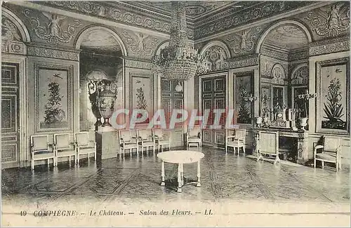 Cartes postales Compiegne Le Chateau Salon des Fleurs