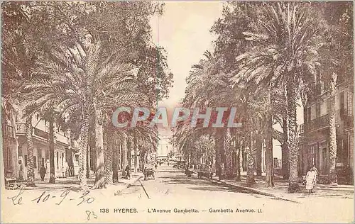 Cartes postales Hyeres L'Avenue Gambetta