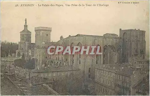 Cartes postales Avignon Le Palais des Papes Vue Prise de la Tour de l'Horloge