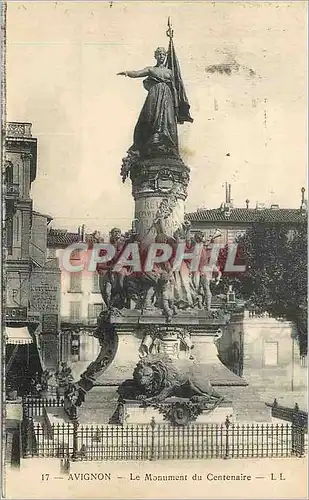 Cartes postales Avignon Le Monument du Centenaire Lion