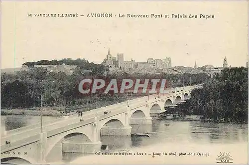 Ansichtskarte AK Avignon Le Vaucluse illustre Le Nouveau Pont et Palais des Papes