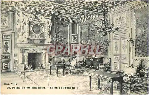 Cartes postales Palais de Fontainebleau Salon de Francois 1er