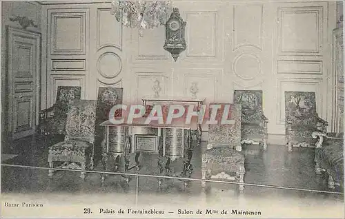 Cartes postales Palais de Fontainebleau Salon de Mme de Maintenon