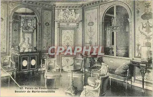 Cartes postales Palais de Fontainebleau Boudoir de Marie Antoinette
