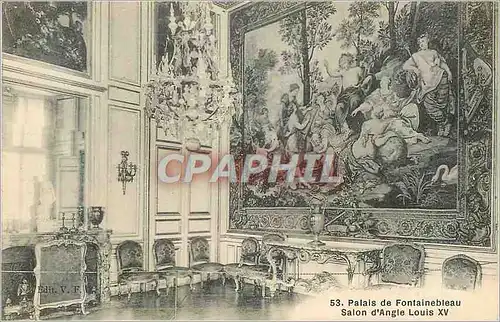 Cartes postales Palais de Fontainebleau Salon d'Angle Louis XV