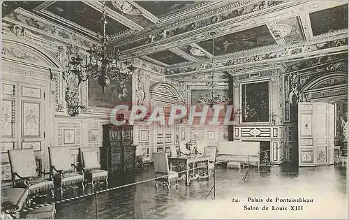 Cartes postales Palais de Fontainebleau Salon de Louis XIII