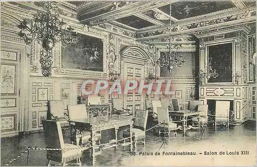 Cartes postales Palais de Fontainebleau Salon de Louis XIII