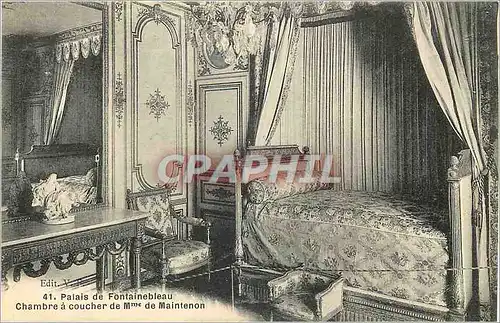 Cartes postales Palais de Fontainebleau Chambre a coucher de Mme de Maintenon