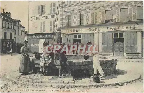 Cartes postales La Ferte Gaucher Le Grand Bassin Grand Cafe Fran�ais