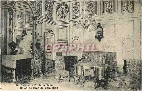 Cartes postales Palais de Fontainebleau Salon de Mme de Maintenon