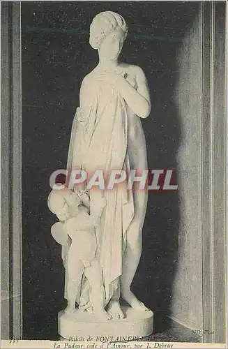 Cartes postales Palais de Fontainebleau La Pudeur cede a l'Amour par J Debray