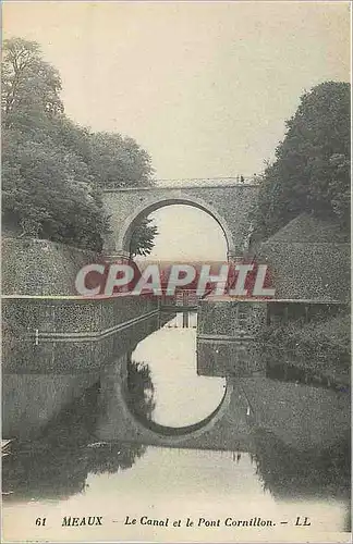 Cartes postales Meaux Le Canal et le Pont Cornillon