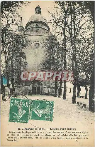 Cartes postales Provins (S et M) L'Eglise Saint Quiriace Importante basilique