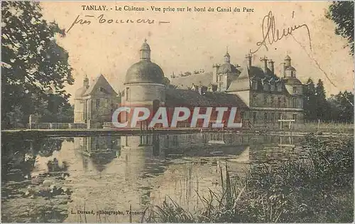Cartes postales Tanlay Le Chateau Vue prise sur le bord du Canal du Parc