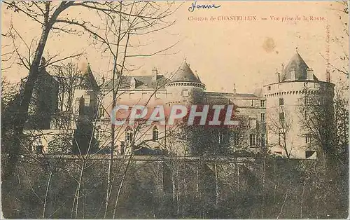 Cartes postales Chateau de Chastellux Vue prise de la Route
